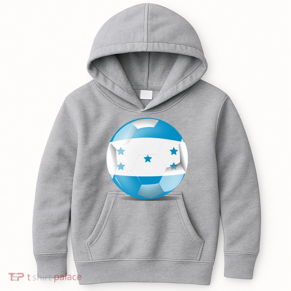 Soccer Ball Country Flag Honduras Kids Hoodie