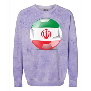 Soccer Ball Country Flag Iran Colorblast Crewneck Sweatshirt