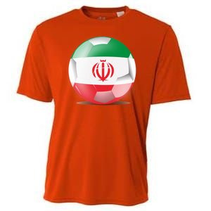 Soccer Ball Country Flag Iran Cooling Performance Crew T-Shirt