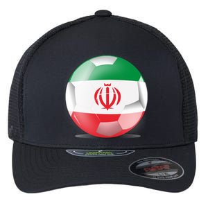 Soccer Ball Country Flag Iran Flexfit Unipanel Trucker Cap