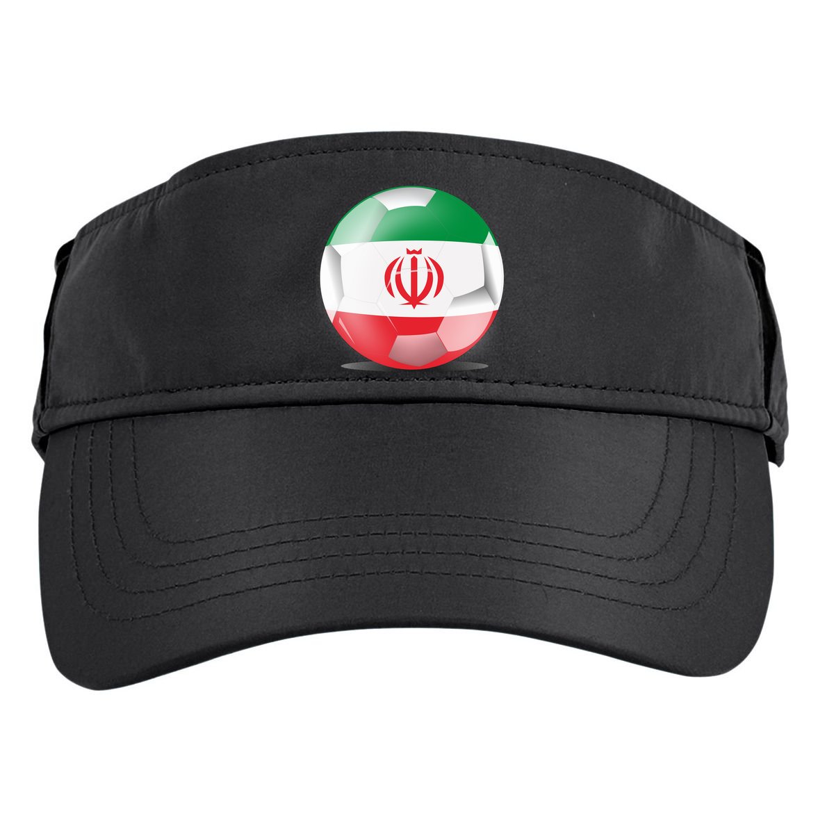 Soccer Ball Country Flag Iran Adult Drive Performance Visor
