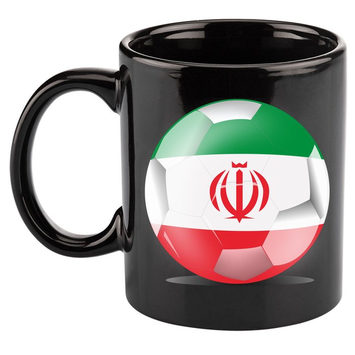 Soccer Ball Country Flag Iran 11oz C Handle Ceramic Mug