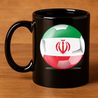 Soccer Ball Country Flag Iran 11oz C Handle Ceramic Mug