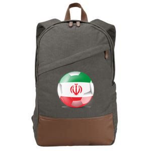 Soccer Ball Country Flag Iran Cotton Canvas Backpack