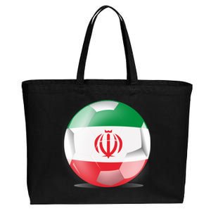 Soccer Ball Country Flag Iran Cotton Canvas Jumbo Tote