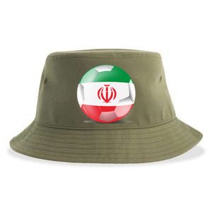 Soccer Ball Country Flag Iran Sustainable Bucket Hat