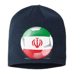 Soccer Ball Country Flag Iran Sustainable Beanie