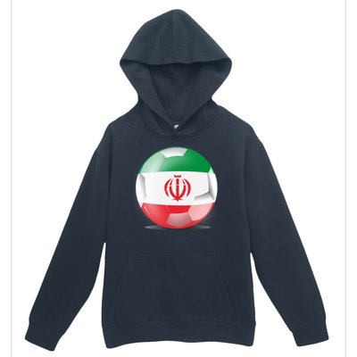 Soccer Ball Country Flag Iran Urban Pullover Hoodie