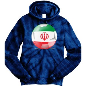 Soccer Ball Country Flag Iran Tie Dye Hoodie