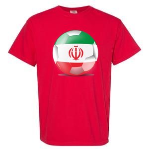 Soccer Ball Country Flag Iran Garment-Dyed Heavyweight T-Shirt