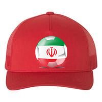 Soccer Ball Country Flag Iran Yupoong Adult 5-Panel Trucker Hat