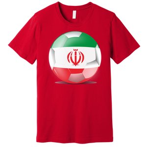 Soccer Ball Country Flag Iran Premium T-Shirt