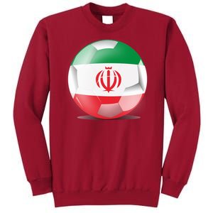 Soccer Ball Country Flag Iran Tall Sweatshirt