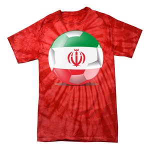 Soccer Ball Country Flag Iran Tie-Dye T-Shirt