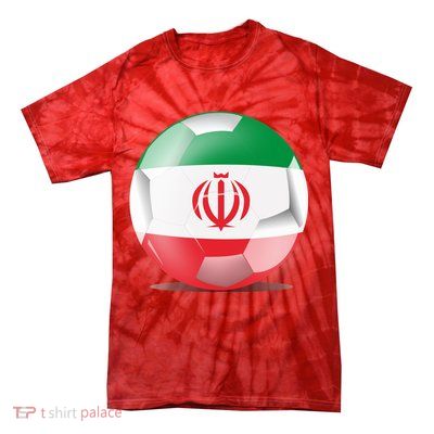 Soccer Ball Country Flag Iran Tie-Dye T-Shirt