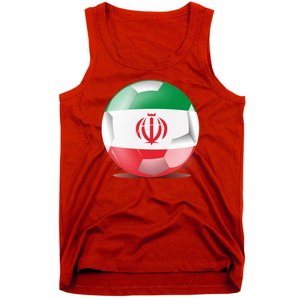 Soccer Ball Country Flag Iran Tank Top