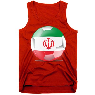 Soccer Ball Country Flag Iran Tank Top