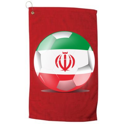 Soccer Ball Country Flag Iran Golf Towel