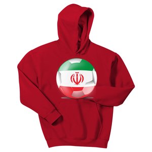 Soccer Ball Country Flag Iran Kids Hoodie