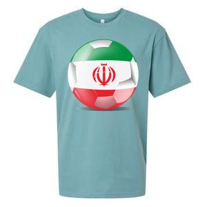 Soccer Ball Country Flag Iran Sueded Cloud Jersey T-Shirt