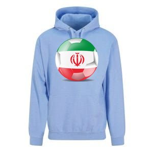 Soccer Ball Country Flag Iran Unisex Surf Hoodie