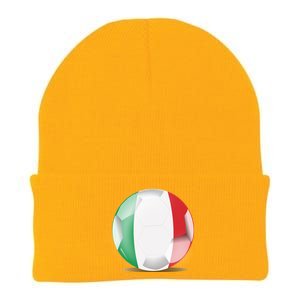 Soccer Ball Country Flag Italy Knit Cap Winter Beanie