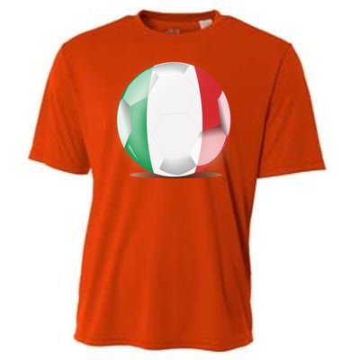 Soccer Ball Country Flag Italy Cooling Performance Crew T-Shirt