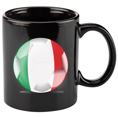 Soccer Ball Country Flag Italy 11oz C Handle Ceramic Mug