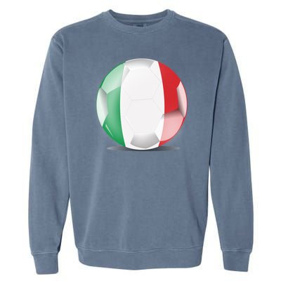 Soccer Ball Country Flag Italy Garment-Dyed Sweatshirt