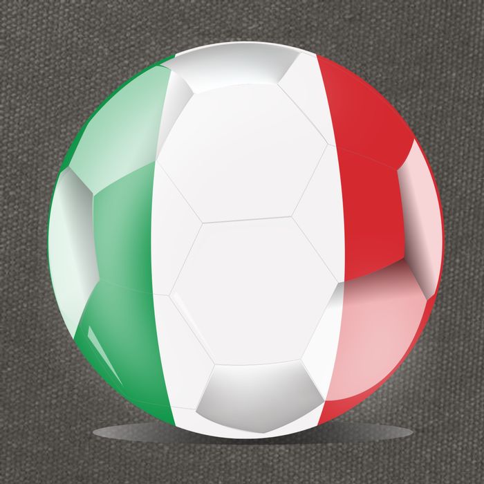 Soccer Ball Country Flag Italy Cotton Canvas Backpack