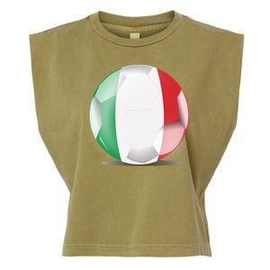 Soccer Ball Country Flag Italy Garment-Dyed Women's Muscle Tee