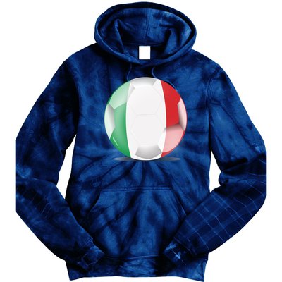 Soccer Ball Country Flag Italy Tie Dye Hoodie