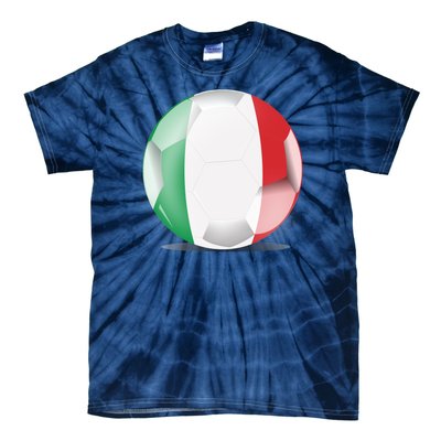 Soccer Ball Country Flag Italy Tie-Dye T-Shirt