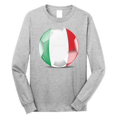 Soccer Ball Country Flag Italy Long Sleeve Shirt