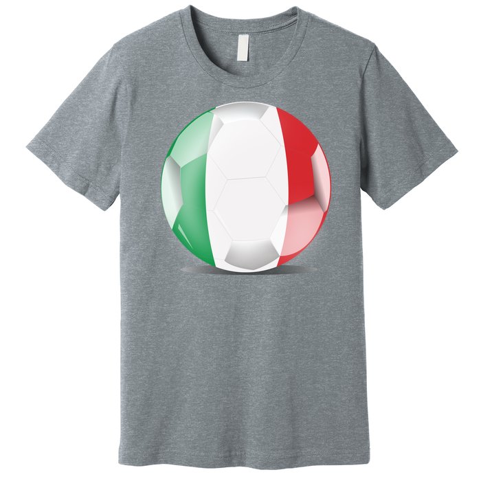 Soccer Ball Country Flag Italy Premium T-Shirt