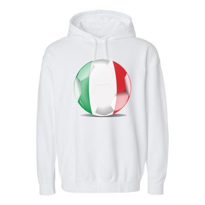 Soccer Ball Country Flag Italy Garment-Dyed Fleece Hoodie