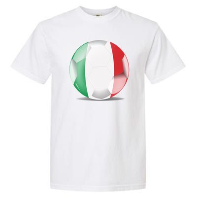 Soccer Ball Country Flag Italy Garment-Dyed Heavyweight T-Shirt