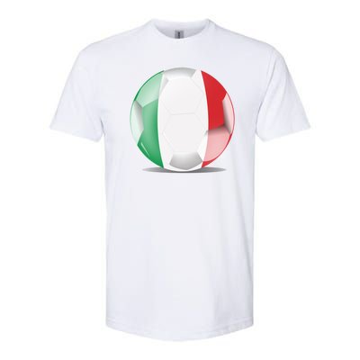 Soccer Ball Country Flag Italy Softstyle CVC T-Shirt