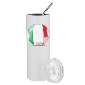 Soccer Ball Country Flag Italy Stainless Steel Tumbler