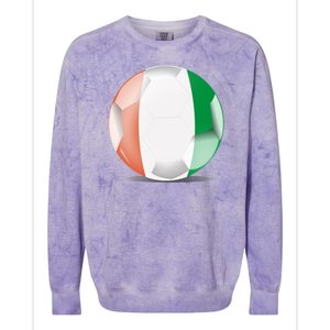 Soccer Ball Country Flag Ivory Coast Colorblast Crewneck Sweatshirt