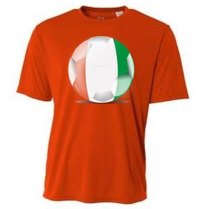 Soccer Ball Country Flag Ivory Coast Cooling Performance Crew T-Shirt