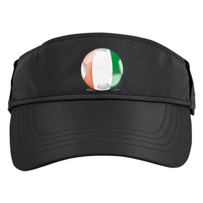 Soccer Ball Country Flag Ivory Coast Adult Drive Performance Visor