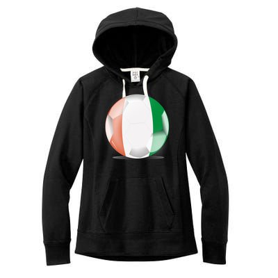 Soccer Ball Country Flag Ivory Coast Women's Fleece Hoodie