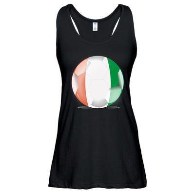 Soccer Ball Country Flag Ivory Coast Ladies Essential Flowy Tank