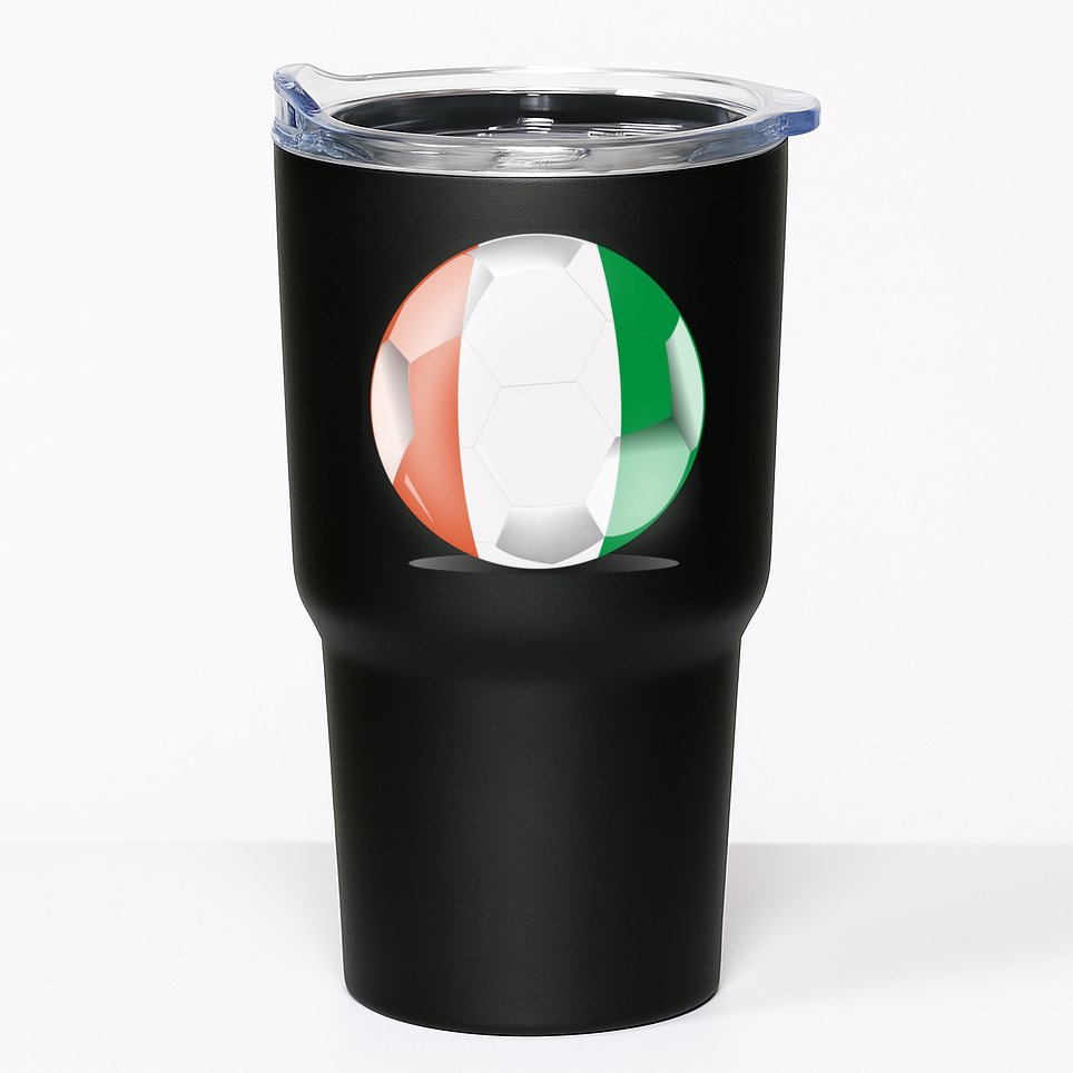 Soccer Ball Country Flag Ivory Coast Tumbler
