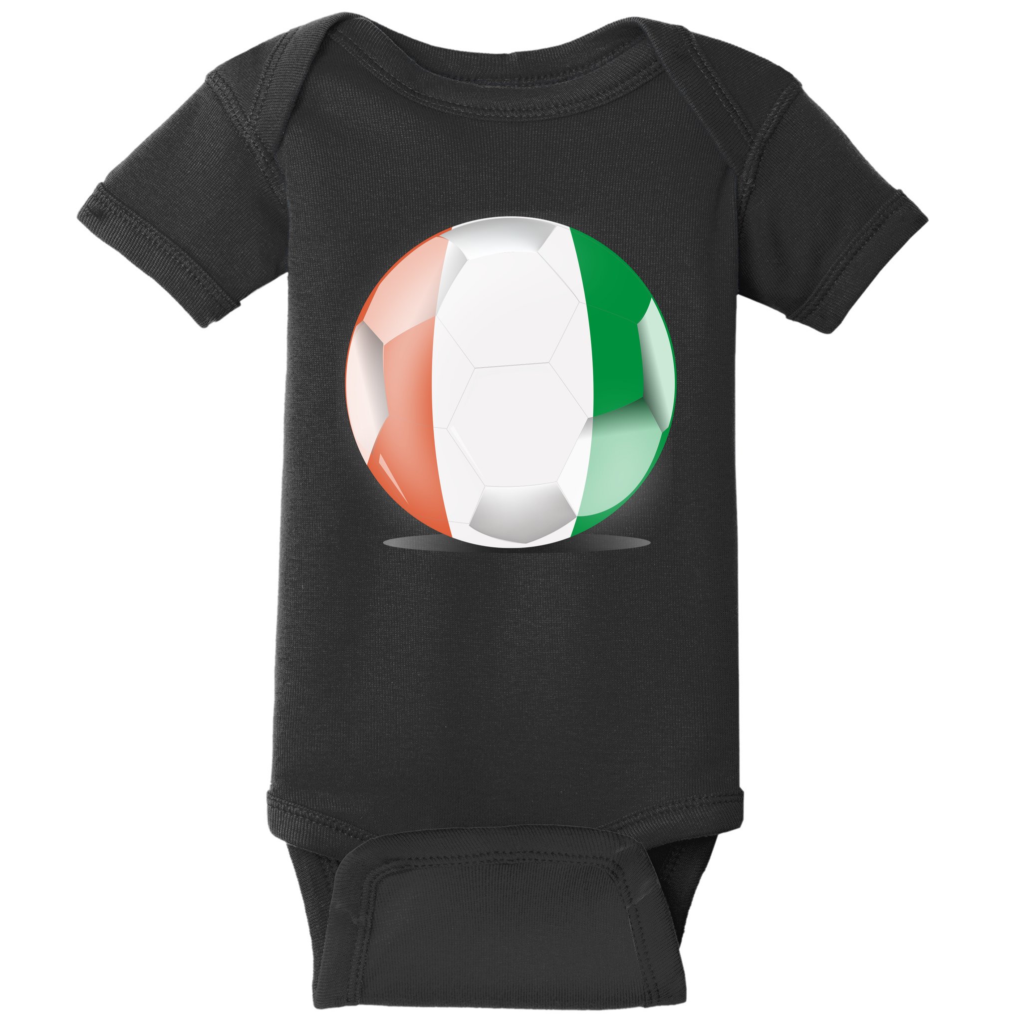 Soccer Ball Country Flag Ivory Coast Baby Bodysuit