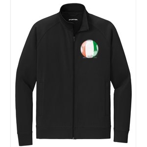 Soccer Ball Country Flag Ivory Coast Stretch Full-Zip Cadet Jacket