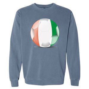 Soccer Ball Country Flag Ivory Coast Garment-Dyed Sweatshirt