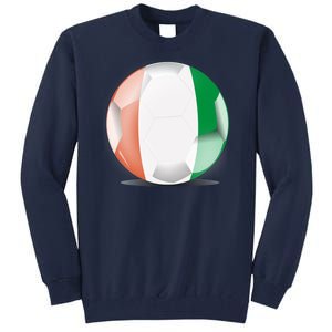 Soccer Ball Country Flag Ivory Coast Tall Sweatshirt