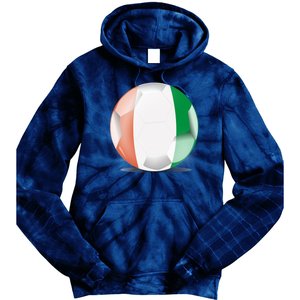 Soccer Ball Country Flag Ivory Coast Tie Dye Hoodie